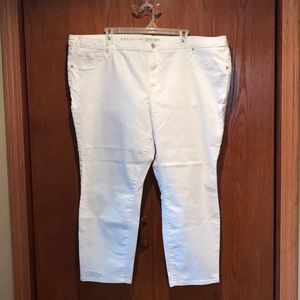 Ava & Vic White Cropped Jegging Sz 24